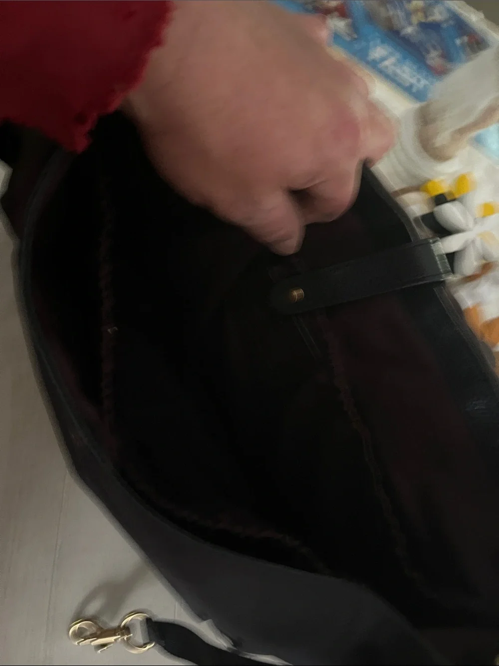 Coach Black Nylon Messenger with Matching Pouches